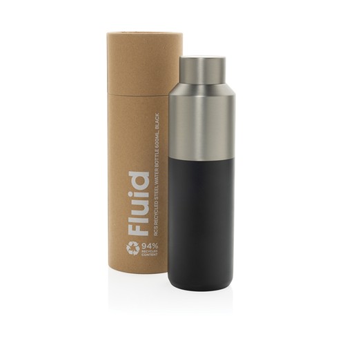 Botella de agua Fluid acero reciclado certificado RCS 600 ml