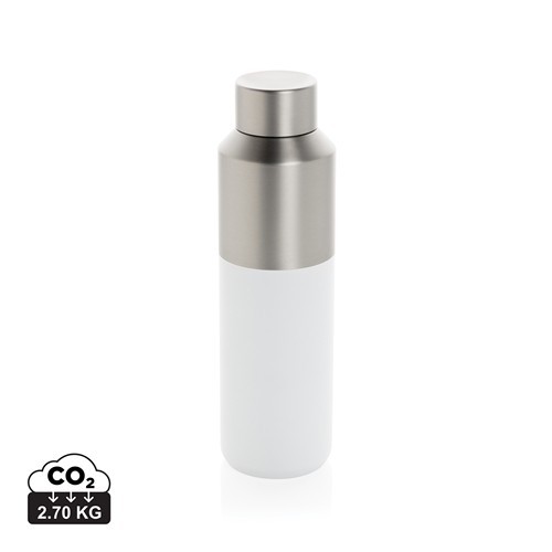 white Botella de agua Fluid acero reciclado certificado RCS 600 ml