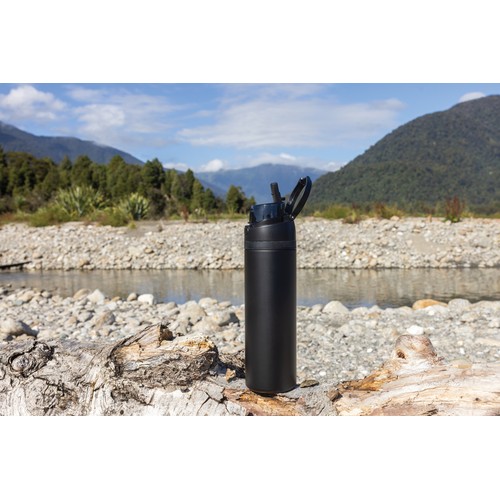black Botella con cerradura acero certificada Omni Sip RCS 720 ml
