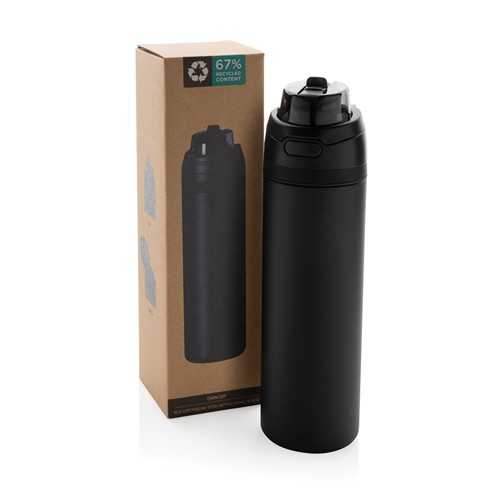 black Botella con cerradura acero certificada Omni Sip RCS 720 ml