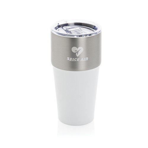 white Vaso Fluid acero reciclado certificado RCS 500 ml