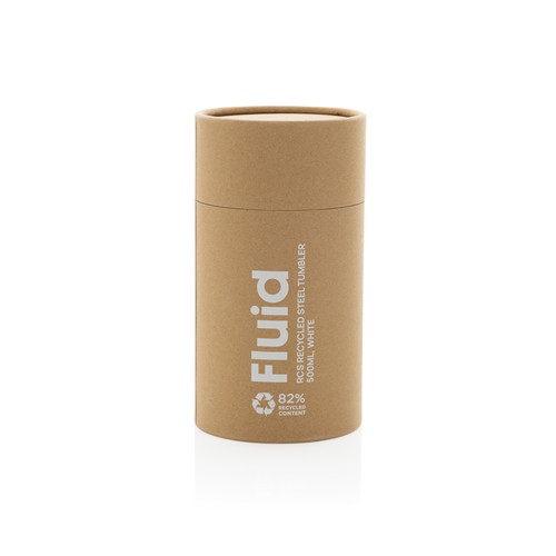 white Vaso Fluid acero reciclado certificado RCS 500 ml