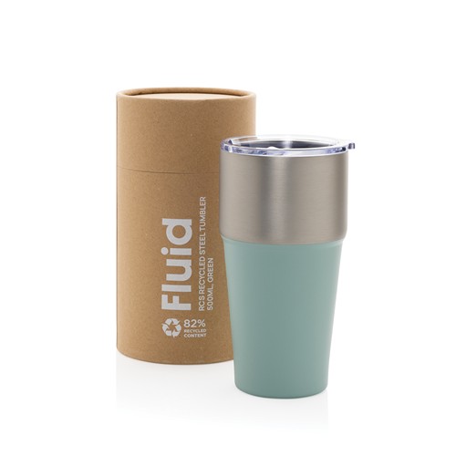 green Vaso Fluid acero reciclado certificado RCS 500 ml