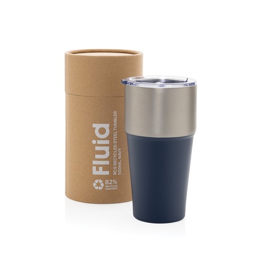 azul marino Vaso Fluid acero reciclado certificado RCS 500 ml