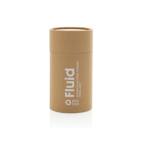azul marino Vaso Fluid acero reciclado certificado RCS 500 ml