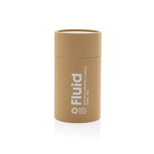 red Vaso Fluid acero reciclado certificado RCS 500 ml
