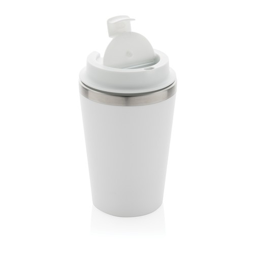 white Taza de doble pared reciclado RCS Java 350 ml