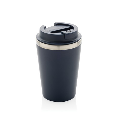 azul marino Taza de doble pared reciclado RCS Java 350 ml