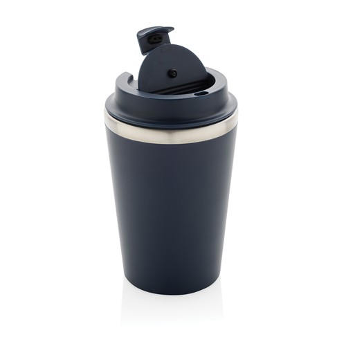 azul marino Taza de doble pared reciclado RCS Java 350 ml