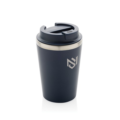 azul marino Taza de doble pared reciclado RCS Java 350 ml
