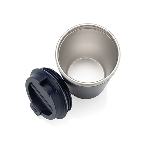 azul marino Taza de doble pared reciclado RCS Java 350 ml