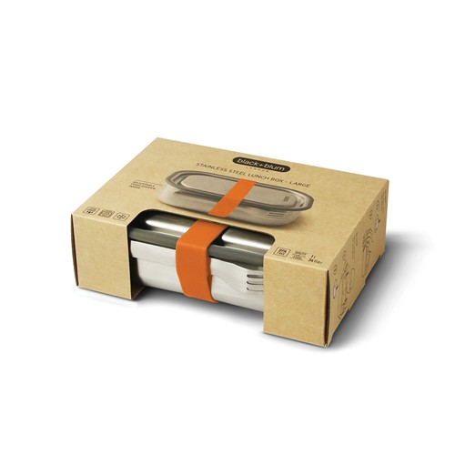 orange Tupper de acero inoxidable grande Black+Blum