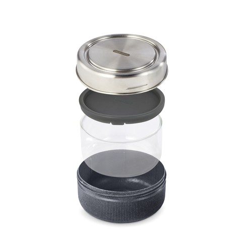 plateado Bowl de vidrio Black+Blum 750ml