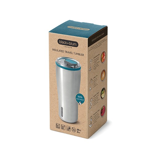 turquesa Vaso de viaje aislado Black+Blum 600 ml