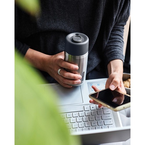 gray Taza aislada antigoteo acero inoxidable Black + Blum