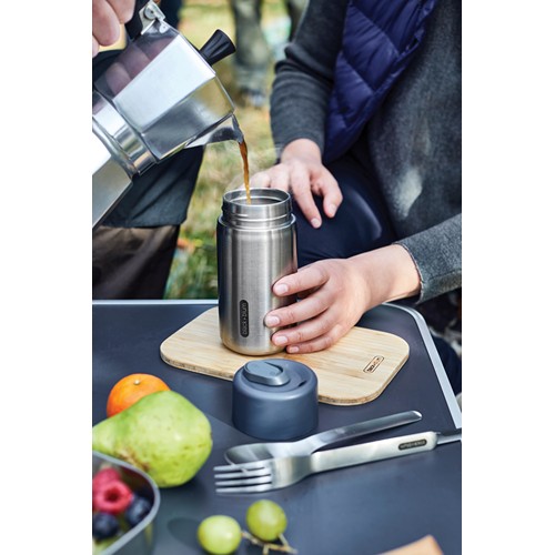 gray Taza aislada antigoteo acero inoxidable Black + Blum