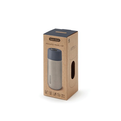 gray Taza aislada antigoteo acero inoxidable Black + Blum