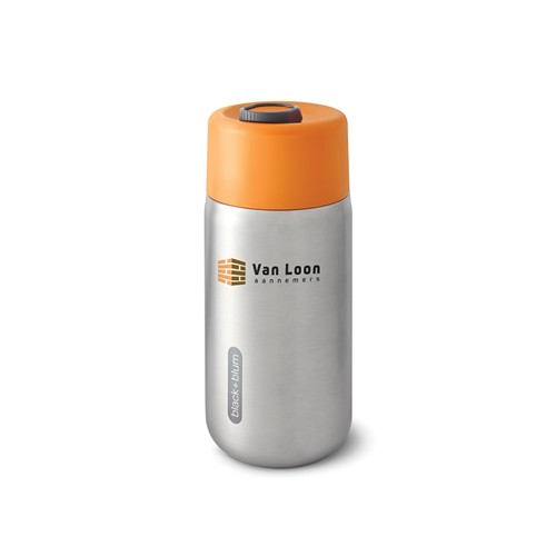 orange Taza aislada antigoteo acero inoxidable Black + Blum
