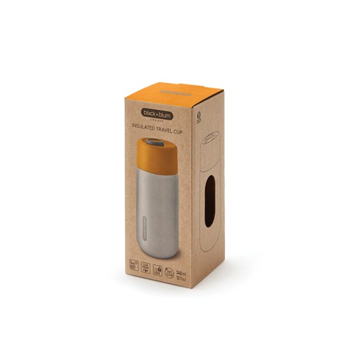 orange Taza aislada antigoteo acero inoxidable Black + Blum