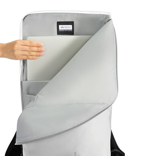 de blanco Mochila urbana resistente al agua con solapa