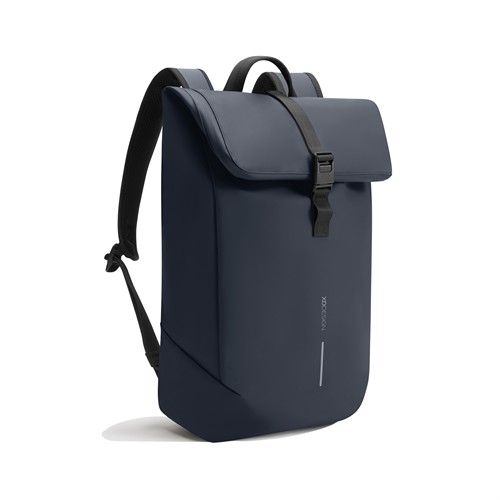 azul marino Mochila urbana resistente al agua con solapa