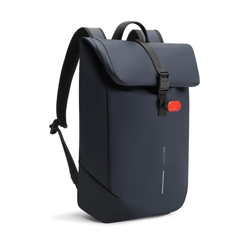 azul marino Mochila urbana resistente al agua con solapa