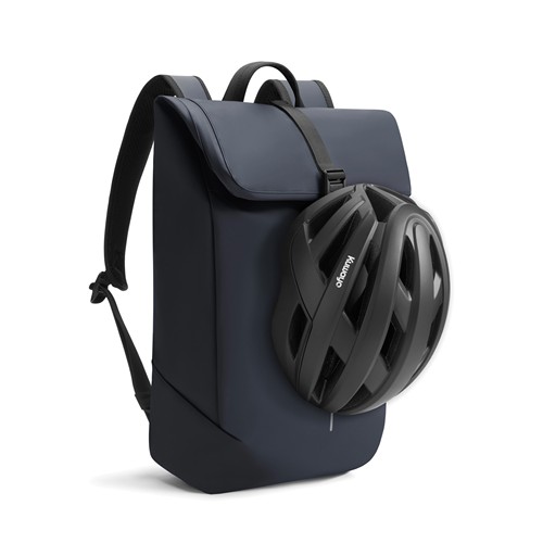 azul marino Mochila urbana resistente al agua con solapa