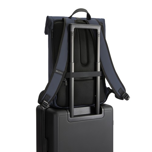 azul marino Mochila urbana resistente al agua con solapa