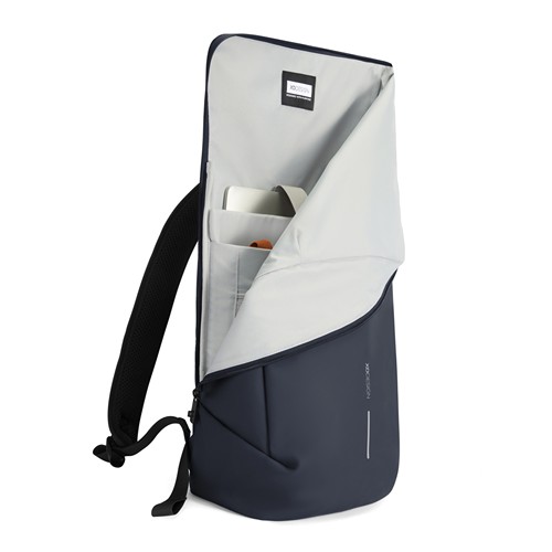 azul marino Mochila urbana resistente al agua con solapa