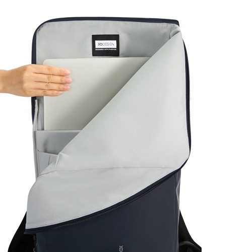 azul marino Mochila urbana resistente al agua con solapa