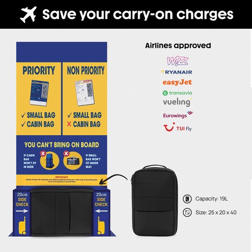 azul marino Mochila Free On Board RPET Armond Aware™