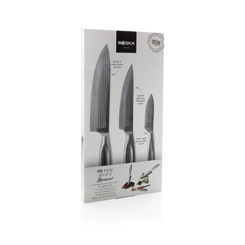 Set 3 piezas cuchillos cocina Monaco BOSKA