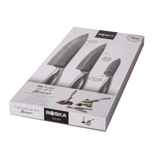 Set 3 piezas cuchillos cocina Monaco BOSKA