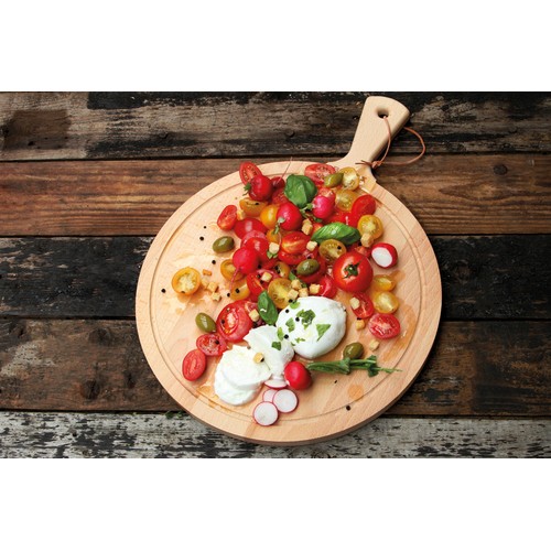 marrón Tabla de Servir Redonda Amigo L de BOSKA