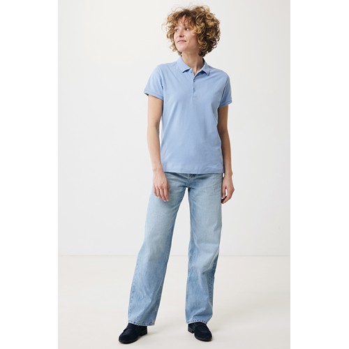 azul celeste IQONIQ Yosemite Polo Piqué Mujer Algodón Reciclado