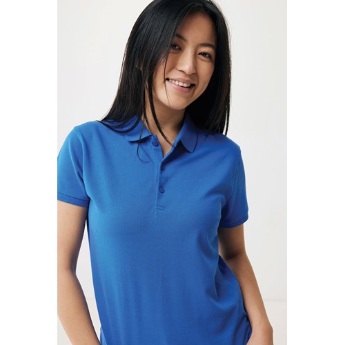 azulón IQONIQ Yosemite Polo Piqué Mujer Algodón Reciclado