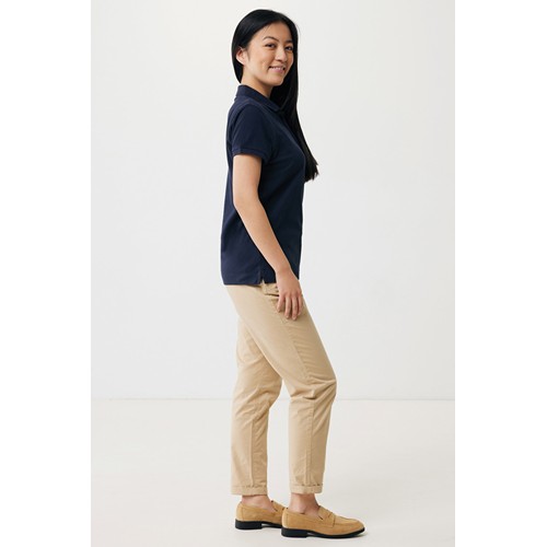 azul marino IQONIQ Yosemite Polo Piqué Mujer Algodón Reciclado