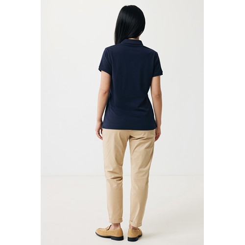 azul marino IQONIQ Yosemite Polo Piqué Mujer Algodón Reciclado