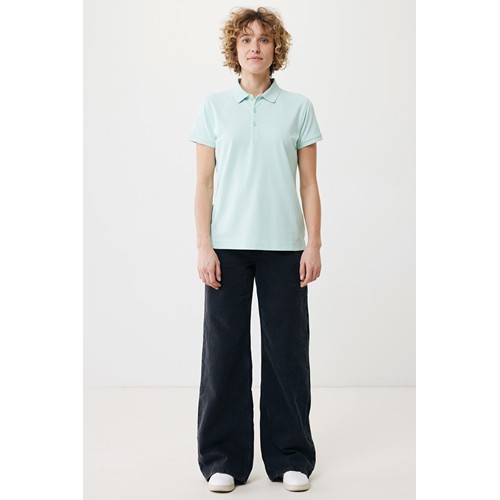 verde menta IQONIQ Yosemite Polo Piqué Mujer Algodón Reciclado