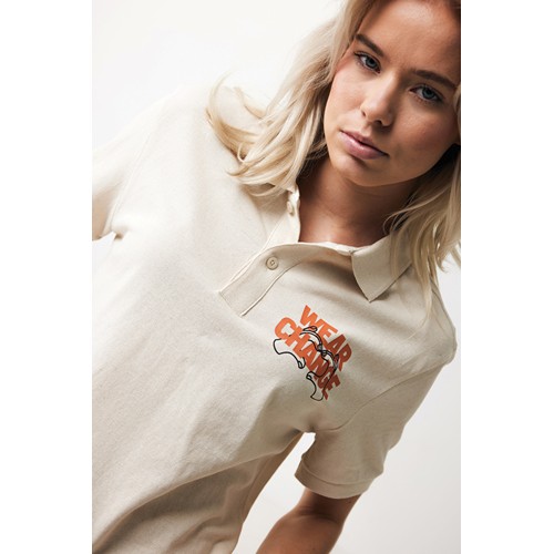 white IQONIQ Yosemite Polo Piqué Mujer Algodón Reciclado