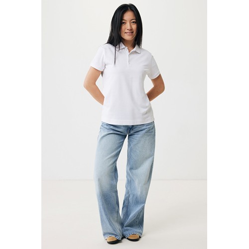 white IQONIQ Yosemite Polo Piqué Mujer Algodón Reciclado