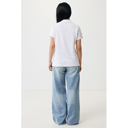 white IQONIQ Yosemite Polo Piqué Mujer Algodón Reciclado