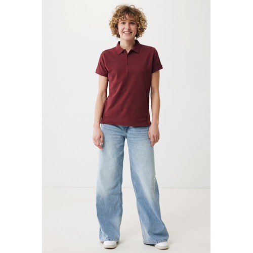 burdeos IQONIQ Yosemite Polo Piqué Mujer Algodón Reciclado
