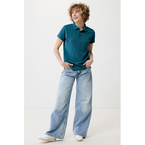 azul azulado profundo IQONIQ Yosemite Polo Piqué Mujer Algodón Reciclado