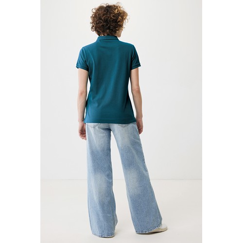 azul azulado profundo IQONIQ Yosemite Polo Piqué Mujer Algodón Reciclado