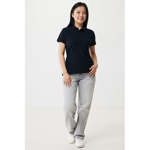 black IQONIQ Yosemite Polo Piqué Mujer Algodón Reciclado