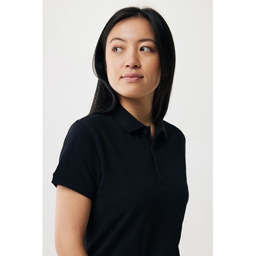 black IQONIQ Yosemite Polo Piqué Mujer Algodón Reciclado