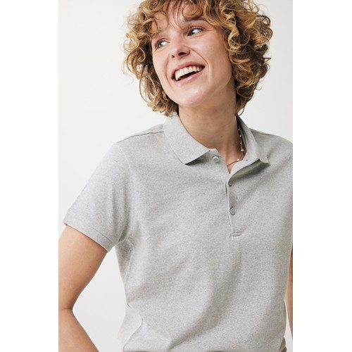 gris chiné IQONIQ Yosemite Polo Piqué Mujer Algodón Reciclado