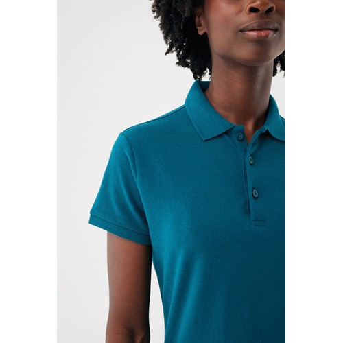 azul azulado profundo IQONIQ Yosemite Polo Piqué Mujer Algodón Reciclado