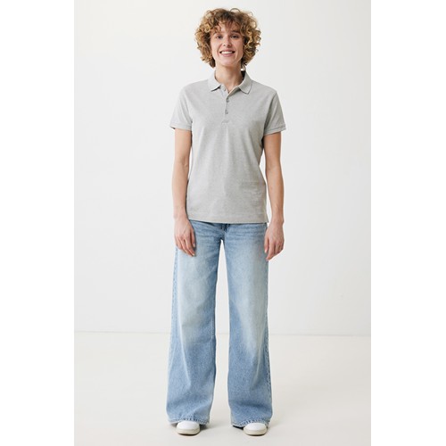 gris chiné IQONIQ Yosemite Polo Piqué Mujer Algodón Reciclado